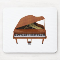 Grand Piano: Wood Finish: 3D Model: Mousepads