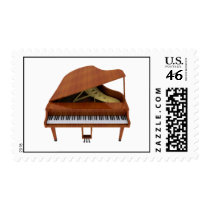Grand Piano: Wood Finish: 3D Model: Postage