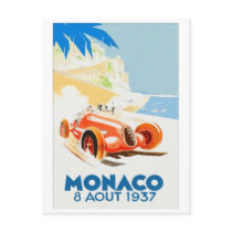 Grand Prix Monaco 1937 aquarelle Postcards