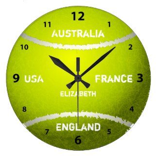 Grand Slam Tennis Ball Clock
