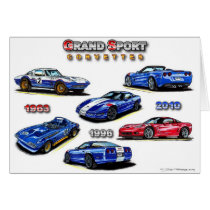 Grand Sport Corvettes 1963, 1996, 2010 cards