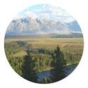 Grand Teton Mountains and River Sticker by mlewallpapers Grand Teton Mountains and River Sticker