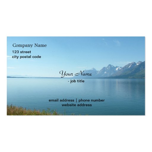 Grand Teton National Park Business Cards (back side)