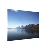 Grand Teton National Park, lake, mountain and sky. Stretched Canvas Print