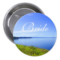 Grand Teton National Park wedding bride button.
