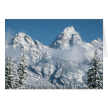 Grand Tetons in Winter Greeting Card