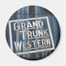 Grand Trunk Western Railroad Locomotive Engine Fridge Magnet