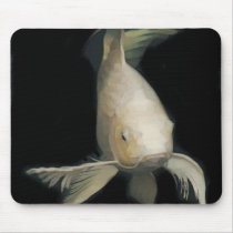 Grand White Koi mousepads