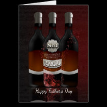 Grandad Wine Bottles Father's Day Greeting Card No cards