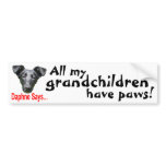 Grandchildren have paws bumper sticker