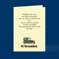 Granddad Father's Day Card cards