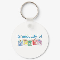 Granddady of Twins Blocks keychains by Scrappintwins Granddady of Twins Blocks keychains