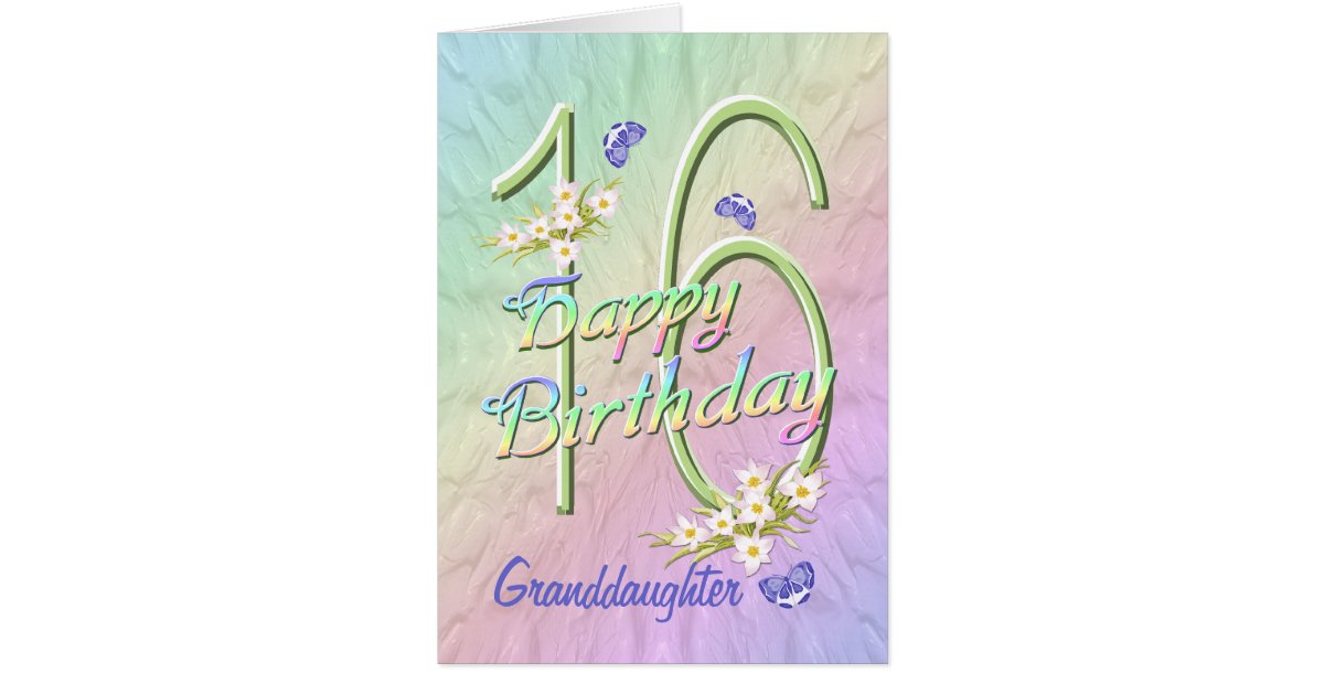 granddaughter 16th birthday card