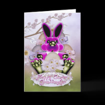 Granddaughter Cute Easter Bunny Greeting Card