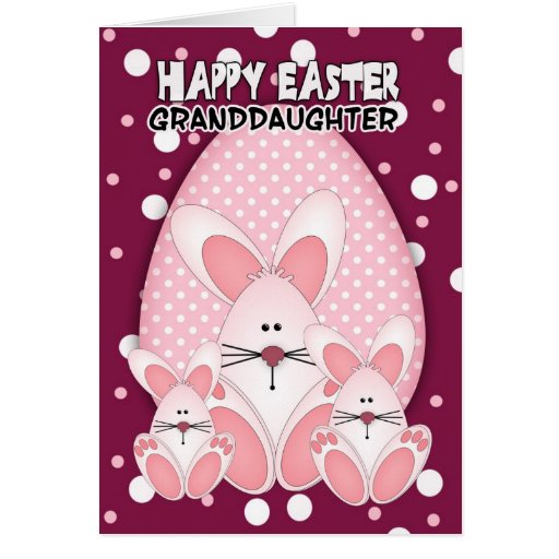 Granddaughter, Easter Bunny Greeting Card Zazzle