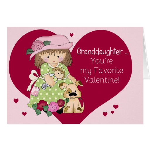 Granddaughter Favorite Valentine Card Zazzle