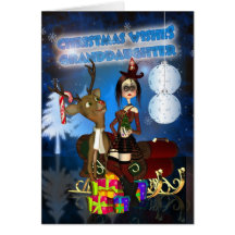 Granddaughter Gothic Christmas Card, H.I.P. And Re