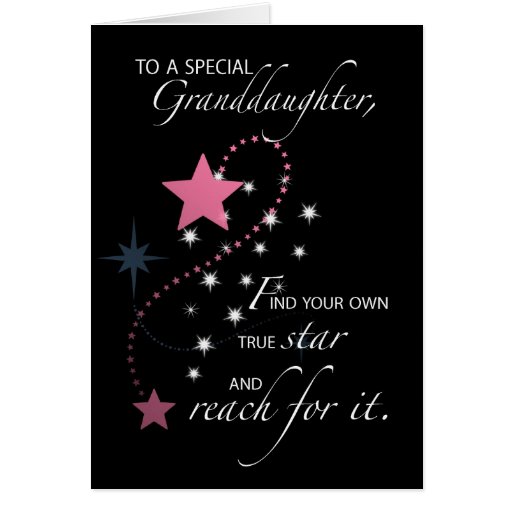 Granddaughter, Graduation Star Congratulations Greeting Card Zazzle