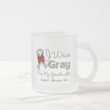 Granddaughter - Gray Ribbon Awareness Coffee Mugs