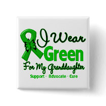 Granddaughter - Green  Awareness Ribbon Button