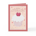 Granddaughter Happy Valentine's Day -  Cupcake cards