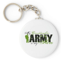 Granddaughter Hero 3 - ARMY Keychain