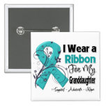 Granddaughter - Ovarian Cancer Ribbon Pinback Button