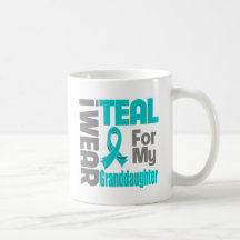 Granddaughter - Teal Ribbon Ovarian Cancer Support Coffee Mugs