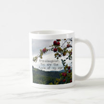 Granddaughter, You are the Apple of my eye! Mugs