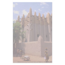 Grande Mosque, Sundanese type architecture, Mopti, Stationery Paper