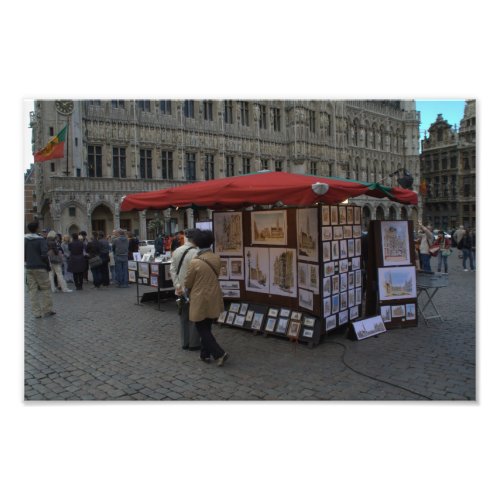 Artist booth, Grand Place, Brussels