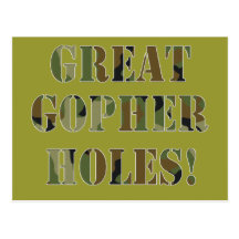 Grandes agujeros de Gopher Tarjeta Postal