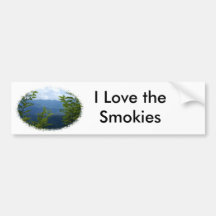 Grandes montañas de Smokey Pegatina De Parachoque