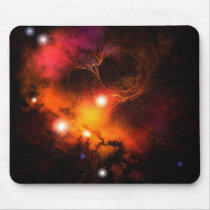 space, art, sun, star, flares, moon, earth, scifi, light, dimension, solar, world, nebula, orbit, speed, escape, plasma, clouds, galaxy, system, comet, asteroid, planet, cosmos, endless, science, stellar, portal, universe, explosion, astronomy, astrology, celestial, background, planetarium, illustration, expanse, rings, planetary, rays, Mouse pad with custom graphic design