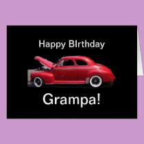 Grandfather Birthday Classic Car cards