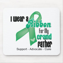 Grandfather - Liver Cancer Ribbon Mouse Pads