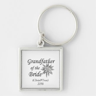 Grandfather of the Bride Personalized Keychain