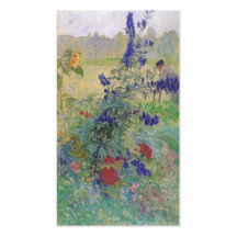 Grandfather with Flowers 1909 Business Cards