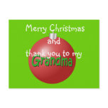 Grandma  Christmas ornament postcard