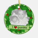 Grandma Christmas Wreath Photo Christmas Tree Ornament
