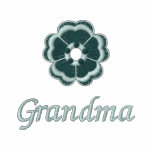 Grandma embroidered ladies zip up hooded jacket