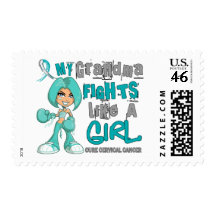 Grandma Fights Like Girl Cervical Cancer 42.9.png Stamp