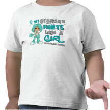 Grandma Fights Like Girl Ovarian Cancer 42.9.png T Shirts