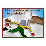 Grandma Got Ran Over By A Reindeer Christmas Card