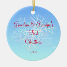 Grandma & Grandpa First Christmas Ornament