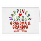 postcard - Grandmas and Grandpas are special, and it's so wonderful when you have a loving one.  Share your happiness with your Grandma & Grandpa with this colorful happy design.