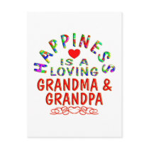 Grandma & Grandpa Happiness postcards