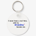 grandma hero keychain (pink ribbon) by SUNZUP4U grandma hero keychain (pink ribbon)