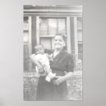 Grandma-holding-Patrick Poster