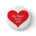 Grandma Loves Me Babci buttons